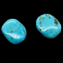 Load image into Gallery viewer, Natural Turquoise Flat, Smooth Nuggety Bead Strand 109352

