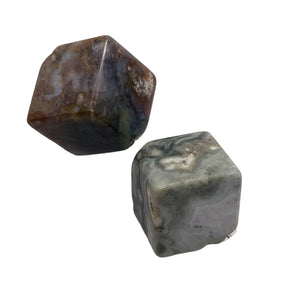 2 Ocean Jasper 14x14x14mm Cubes 1408