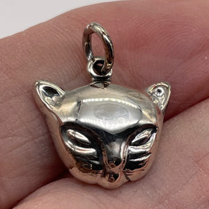 Kitty Cat Sterling Silver Charm | 3/4" Long | Silver | 1 Pendant |