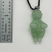 Load image into Gallery viewer, Aventurine Stone Goddess of Willendorf Pendant Necklace | 3/4&#39; Long | Green |
