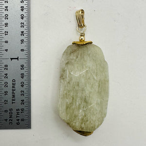Kunzite14K Gold Filled 30x18x9mm Pendant | 1 3/4" Long | Green | 1 Pendant |
