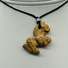 Load image into Gallery viewer, Picture Jasper Stone Pony Horse | 3/4' Long | Beige, Pink | 1 Pendant Necklace |
