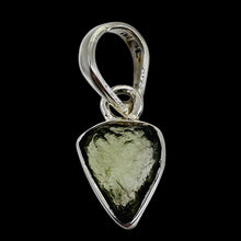 Load image into Gallery viewer, Moldavite 8.88ct Sterling Silver Heart Pendant | 3/4&quot; Long | Green | 1 Pendant |
