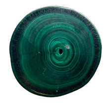 Load image into Gallery viewer, Malachite 31g Polished Round Stalactite Slice | 41x41x7mm | Green | 1 Specimen |
