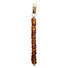 Load image into Gallery viewer, Sapphire Faceted Rondelle 14K Gold Filled Pendant | Pink, Orange | 1 1/2&quot; Long |
