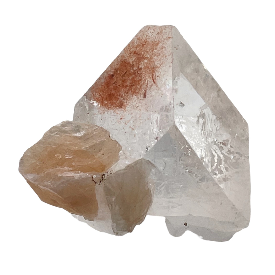 Apophyllite Stilbite 12g Collectors Crystal Pyramid | 24x26x11mm | Clear, Pink |