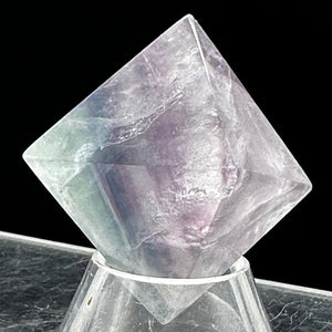 Fluorite Double Pyramid | 1 Display Figurine | | 39x39x39mm | Purple