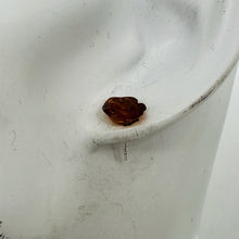 Load image into Gallery viewer, Amber Rose Flower Post Stud Earrings | 9mm | Amber | 1 Pair Earrings |
