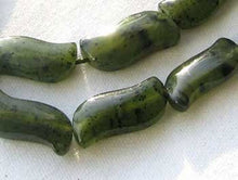 Load image into Gallery viewer, 4 Beads of Nephrite Jade 20x10x5mm Beads 9347
