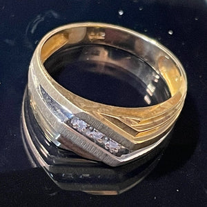 Diamond 10K Gold Men's Ring | Size 10.5 | Yellow Gold | 1 Ring |