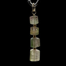 Load image into Gallery viewer, Natural Watermelon Tourmaline 14K Gold Filled Pendant | Pale Green, Clear, Pink|
