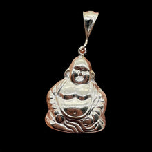 Load image into Gallery viewer, Sitting Sterling Silver Buddha Pendant | 1 1/2&quot; Long | Silver | 1 Charm |
