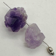 Load image into Gallery viewer, Amethyst Natural Crystals Parcel | 21x18x15 and 21x18x14mm | Purple | 2 Beads |

