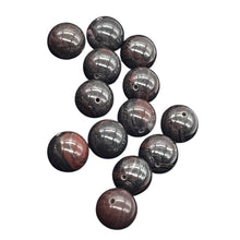 Load image into Gallery viewer, Tiger Iron Round Beads | 10mm | Black, Dark Red | 6 Beads |
