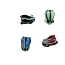 Load image into Gallery viewer, Frog Lampwork Glass Jumping Frogs Beads | 17x12x9mm | Multi-Color | 4 Beads
