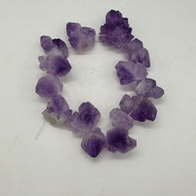 Load image into Gallery viewer, Amethyst Natural Crystals 8&quot; Strand | 29x27x15 to 18x17x12mm | Purple| 14 Beads|
