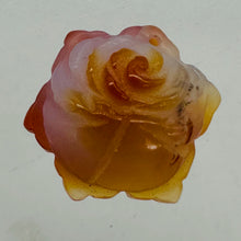 Load image into Gallery viewer, Carved Carnelian rose Flower Bead | Orange | 24x10mm | 1 Bead |
