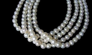 Premium 6.5 x 7mm Cream White FW Pearl Strand 101304