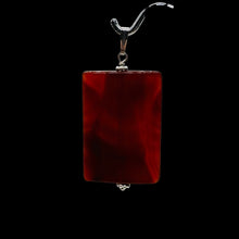 Load image into Gallery viewer, Carnelian Rectangle Cut 14kgf Pendant | 2&quot; Long | 37x22mm (Carnelian) | Orange |
