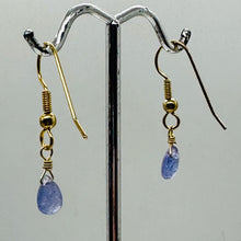 Load image into Gallery viewer, Tanzanite 14K Gold Filled Drop Wire Wrap Earrings | Lavender | 1 Inch Long |
