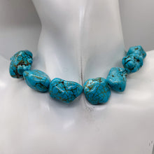 Load image into Gallery viewer, Turquoise Howlite Nugget Bead Strand 110171D

