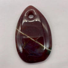 Load image into Gallery viewer, Hand Carved Bloodstone Agate Pendant Bead | Tan White | 54x33x6mm | 1 Bead |
