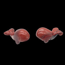 Load image into Gallery viewer, Carved One Animal Brecciated Jasper Whale Beads | 21x11x9mm | Red, Grey
