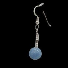 Load image into Gallery viewer, Angelite Sterling Silver Dangle Earrings | Blue | 1 1/2&quot; Long | 1 Pair |
