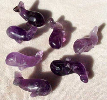 Load image into Gallery viewer, Fab One Carved Animal Amethyst Whale Animal Bead | 20x13x11mm | Purple
