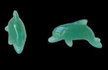 Load image into Gallery viewer, Jumping Carved Green Aventurine Dolphin Beads | 25x11x8mm | Green
