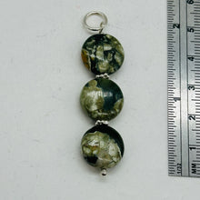 Load image into Gallery viewer, Raintree Rhyolite Jasper Sterling Silver Pendant | 2&quot; Long | Green, Pink |
