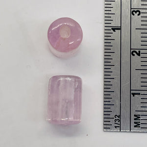 Premium Pink Kunzite 8x12mm Hexagon Tube | 2 Beads |