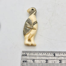 Load image into Gallery viewer, Waterbuffalo Bone Tuxedo Penguin | 32x11x6.5mm | Cream/Black | 1 Bead
