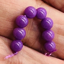 Load image into Gallery viewer, Phosphosiderite AAA Round Bead Parcel | 1 1/2" Long | Purple | 8 Beads |
