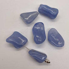 Load image into Gallery viewer, Chalcedony Gemstone 52g Pendant Beads | 30x15x14 to 28x19x11mm | Blue | 6 Beads|
