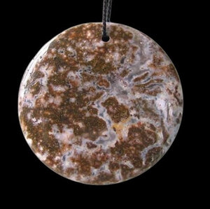 Red Druzy Caverns Ocean Jasper Centerpiece Bead 9105R