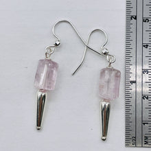 Load image into Gallery viewer, Kunzite Crystals Sterling Silver Dangle Earrings | 2 1/2" Long | Pink | 1 Pair |
