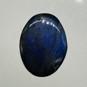 One Vibrant Labradorite Cabochon | Green, Blue | 14x10mm | 1 Cabochon |