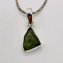 Load image into Gallery viewer, Moldavite 8.75ct Sterling Silver Triangle Pendant| 7/8&quot; Long | Green | 1 Pendant
