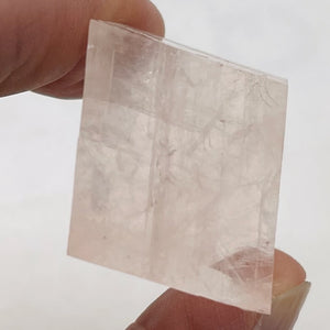 Optical Calcite Iceland Spar 25g Rectangular Prism | 22x20x19mm | Clear Pink |