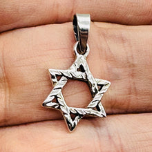 Load image into Gallery viewer, Star of David Sterling SilverPendant Charm | 1&quot; Long | Silver | 1 Pendant Charm|
