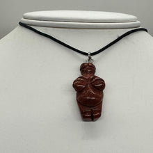Load image into Gallery viewer, Brecciated Jasper Stone Goddess Pendant Necklace | 3/4&#39; Long | Red | 1 Pendant |
