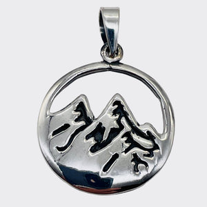 Mountain Peaks Sterling Silver Charm | 1 1/4" Long | Silver | 1 Pendant |