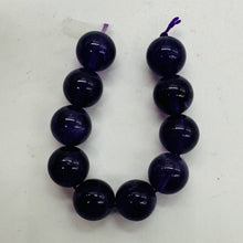 Load image into Gallery viewer, Amethyst Gorgeous Round AA Bead Parcel | 10mm | Deep Purple | 10 Beads |
