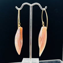 Load image into Gallery viewer, Designer Pink Mussel Shell 14K Gold Filled Earrings | 2 1/2&quot; Long |

