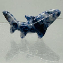 Load image into Gallery viewer, Shark Hand Carved Sodalite Figurine | 1 Figurine | | 1 3/4 x 1 1/2 | Blue, White

