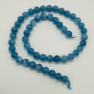 Aquamarine AAA 8mm Round Bead Strand | 16" Long | Blue | 50 Beads |