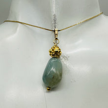 Load image into Gallery viewer, Aquamarine 14K Gold Filled Drop Pendant | 1 1/2&quot; Long | Aqua | 1 Pendant |
