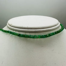 Load image into Gallery viewer, Brazilian Emerald Faceted Rondelle Beads 32 Ct Green 230 Bead Strand
