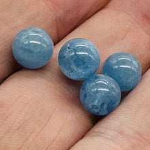 Load image into Gallery viewer, Aquamarine AAA Round 8mm Bead Half Strand | 8&quot; Long | Blue | 25 Beads |
